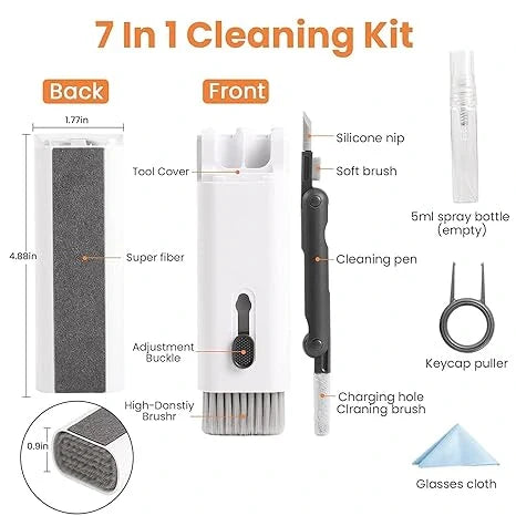 HUMBLE 7‑in‑1 Electronic Cleaning Tool Kit for Keyboards, Screens & Gadgets