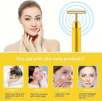 24K Gold Energy Beauty Bar - Electric Facial Massage Roller