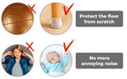 FloorGuard Silicone Chair Leg Protectors with Felt