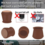 FloorGuard Silicone Chair Leg Protectors with Felt